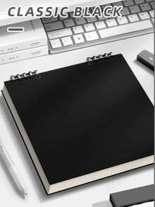 1pc High-Quality Notebook, 60 Sheets/120 Pages Vintage Square Grid Flip Notebook, Detachable Grid Paper Memo Pad - multicolor - View 22
