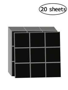20/10 Stücke quadratische Gitter selbstklebende Mosaikfliesen Aufkleber, Vinyl Wandaufkleber für Küche, Badezimmer, Wohnzimmer, Heimdekoration Aufkleber für Feiertage & Geschenke - Mehrfarbig - Übersicht 13
