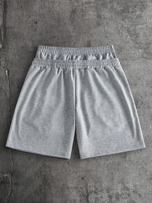 AXEPEAK Herren Sommer Lässig Buchstaben Besticktes Tanktop und Shorts Set - Grau - Übersicht 5