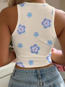 Modelyn 休閒極簡圓領修身女款背心，適合夏季 - 彩色 - 查看 2