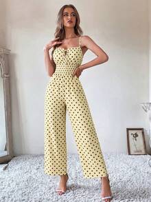 VaVaBold 女款波點休閒日常穿著細肩帶連身褲 - 彩色 - 查看 3