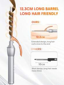 SHEGLAM HAIR It-Curl Curling Iron, 9mm | 3/8 inci, Alat Pengeriting Rambut Kecil, Alat Pengeriting Rambut untuk Hasil Keriting Rapat, Layar LED & 8 Pengaturan Suhu, Pemanasan Cepat & Tanpa Menunggu, Perawatan Rambut Tanpa Merusak Rambut, Desain Anti-Rambut Tersangkut, Mati Otomatis, Cocok untuk Semua Jenis Rambut - Steker Tipe AS A (110-127V) - View 3