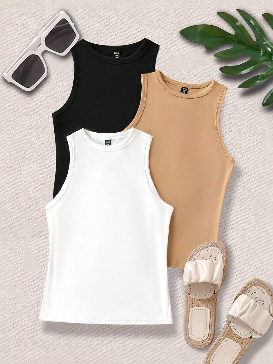 SHEIN CURVE+ 大尺碼女款春夏豹紋細肩帶背心,浪漫百搭,適合約會、通勤與休閒日常穿著 - 彩色 - 查看 1