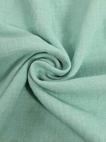 Louniche Women's Casual French Tropical Sage Green Short Sleeve Dress, Featuring Cross Waist Design, Minimalist Style, Elegant, Vacation Summer Brunch - Mint Green - View 9