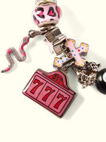 Popjeli DIY Summer Bb Pink Bracelet, Bear/Flower/Cross/Fashion - Pink - View 12