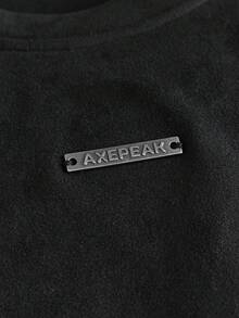 AXEPEAK Men's Crew Neck Short Sleeve Casual Loose Fit T-Shirt - Black - View 6