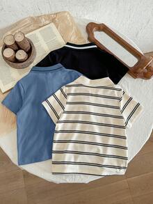 LMoss Kids 兒童小男孩 3件套休閒短袖 Polo 衫 - 彩色 - 查看 2