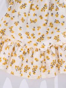 Maija Kids Maija Kids 女童碎花荷葉邊下擺陽光裙 - 黃色 - 查看 5