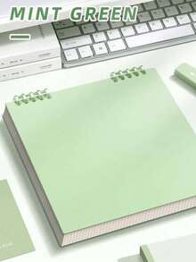 1pc High-Quality Notebook, 60 Sheets/120 Pages Vintage Square Grid Flip Notebook, Detachable Grid Paper Memo Pad - multicolor - View 20
