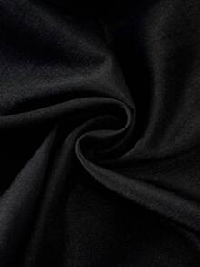 GlowEve Women's Solid Color Short Sleeve Lapel Neck Single-Breasted Blazer And Camisole Dress Elegant Suit Set - Black - View 3