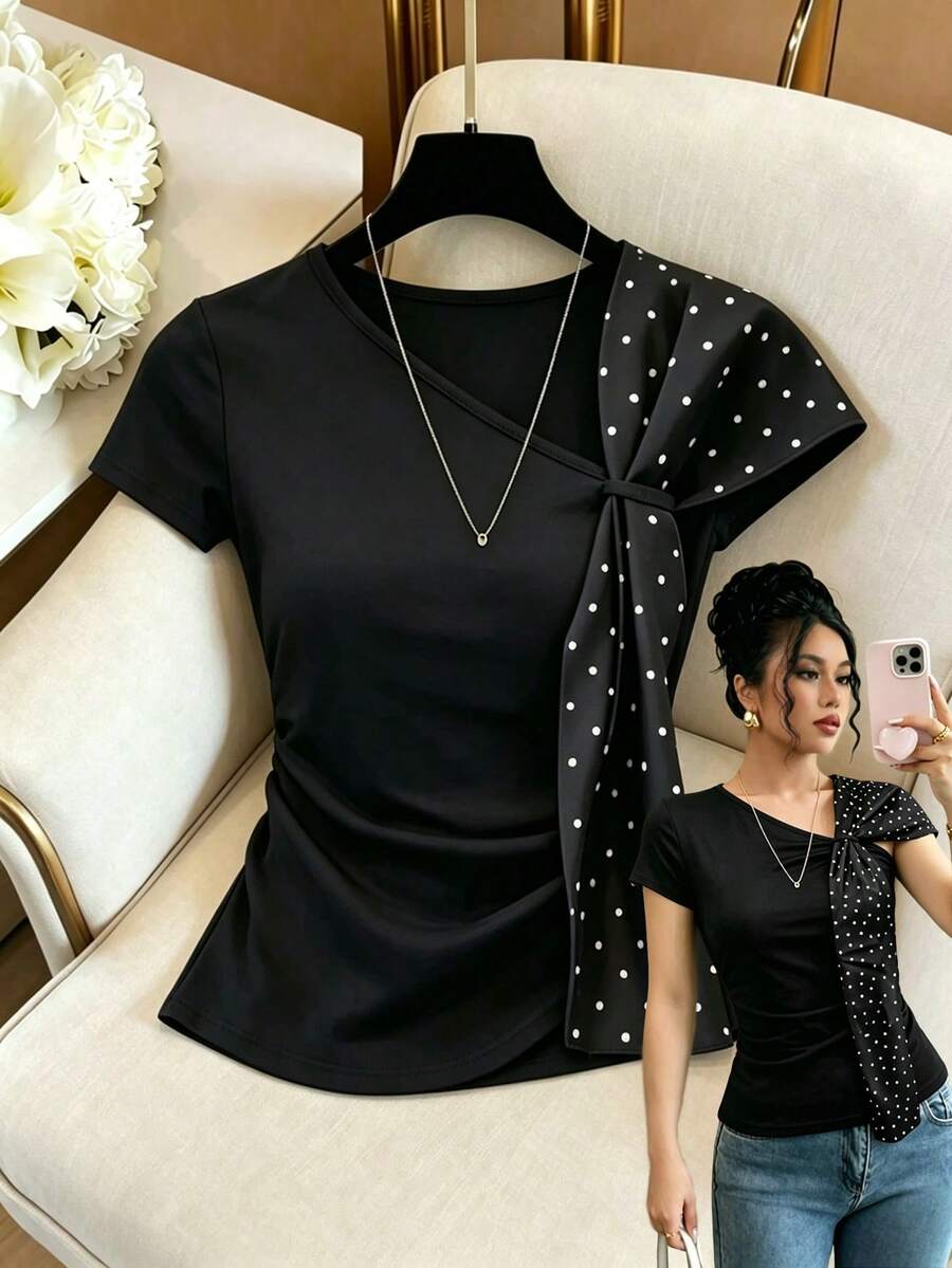GlowEve Casual Dress For Women Summer Top - Black - View 1