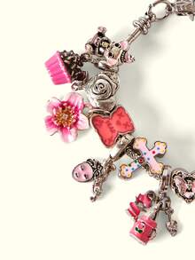 Popjeli DIY Summer Bb Pink Bracelet, Bear/Flower/Cross/Fashion - Pink - View 14