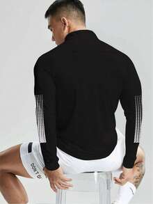 Gym Rark Conjunto de 2 piezas de chaqueta deportiva casual versátil para hombre con estampado de letras, media cremallera y manga larga - Multicolor - Ver 7