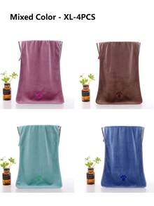 1/2/4pcs Pet Towels, Quick-Drying Microfiber, Absorbent Towels, Pet Bath Towels, Dog Scrubbing Towels, Embroidered Process. - Multicolor - View 12