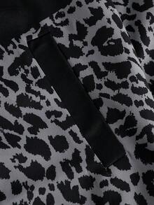 PAVTROS Men's Leopard Print Long Sleeve Zip-Up Casual Jacket - Multicolor - View 4