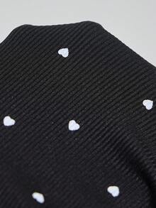 ZzzCrew Gaun Tidur Camisole Seksi Rajut Bergaris Motif Hati untuk Wanita Ukuran Plus, Dapat Dipakai di Luar Ruangan - Hitam - View 8