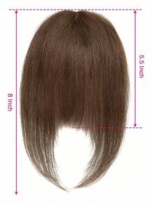 French Bangs Human Hair Air Bangs With Sideburns Brown Color Bangs Clip In Hair Extensions Beginner Friendly - S2 - View 2