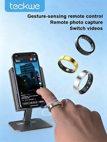 Teckwe R7/R1/TK18 Smart Ring15–20mAh Battery With Up To 5 Days Of Use. Multi-Mode Sports Tracking,Supports Gesture Photography, Call/Message Alerts. Health Monitoring: Sleep Tracking, Heart Rate, Blood Oxygen, Skin Temperature Detection. - Multicolor - View 1