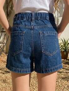 DAZY Tween Girl Fall Clothes Tween Girls Denim Shorts Summer - Dark Wash - View 5