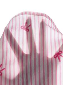 SHEIN Blusa ligera con protección solar a rayas para niña preadolescente, primavera y verano, vacaciones, verano, viaje - Rosa - Ver 7