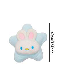 POKOJA LAND 1 Stück süßes Hase Stern Plüschkissen (Blau/Lila/Rosa). Heilendes sternförmiges Kissen mit Hasenohren. Dekorative Dekoration für Schlafzimmer & Sofa. Durchdachtes Geschenk für Tierliebhaber & Freunde. - Verschiedenfarbig - Übersicht 14