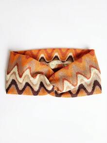 MUSERA Crochet Twist Headband Spring Summer Vacation Cute Holiday Accessory Tropic Heat
1 Piece Fashionable Retro Wavy Special-Shaped Striped Color - Orange - View 5