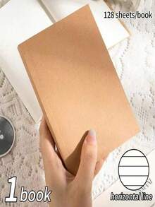 A6 Thicker Vintage Notebook, 128 Sheets, Ruled/Grid/Blank, Practical For Students,School Supplies,Back To School - Multicolor - View 11