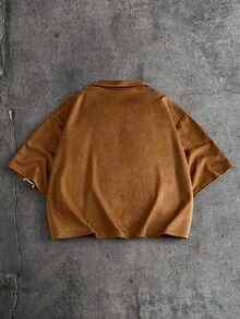 AXEPEAK Men's Summer Fashion 3D Decorative Shirt - Brown - View 2