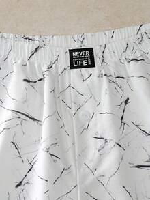EverLounge Men's Elastic Waist All-Over Print Casual Daily Boxer Briefs - Black - View 6