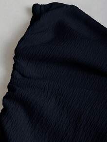 Sweetra Women's Elegant Strapless Double Layer Ruffle Mini Dress - Navy Blue - View 6