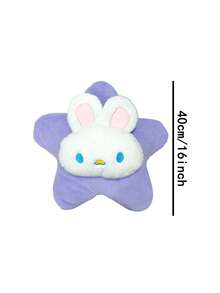 POKOJA LAND 1 Stück süßes Hase Stern Plüschkissen (Blau/Lila/Rosa). Heilendes sternförmiges Kissen mit Hasenohren. Dekorative Dekoration für Schlafzimmer & Sofa. Durchdachtes Geschenk für Tierliebhaber & Freunde. - Verschiedenfarbig - Übersicht 15