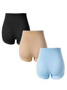 Moonlight&Mama High Waist Seamless Maternity Panties (3pcs/Pack) - Multicolor - View 2