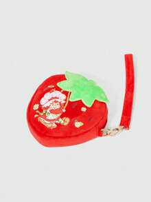 Strawberry Shortcake | ROMWE Túi đựng đồ mini cầm tay hình dâu tây, túi treo đa năng phù hợp cho nhiều loại túi, - Đỏ - Xem 6