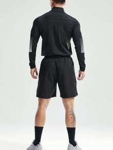 Gym Rark Conjunto de 2 piezas de chaqueta deportiva casual versátil para hombre con estampado de letras, media cremallera y manga larga - Multicolor - Ver 4
