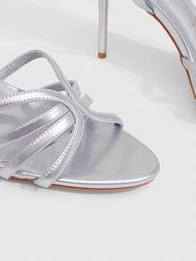 CUCCOO SZL Women's Fashion Pointed High-Heeled Sandals, Summer - Silver - View 5