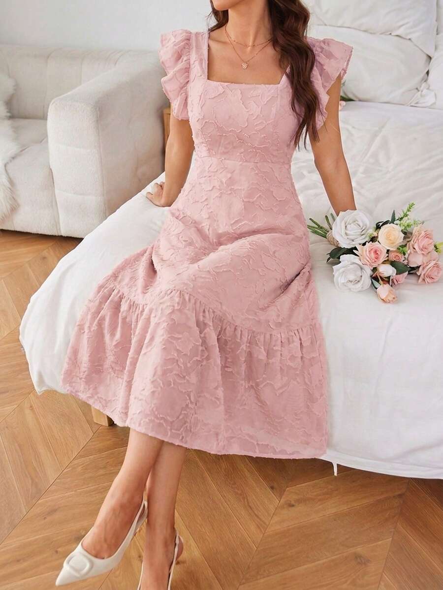 BELROSIE 女士純色簡約日常無袖洋裝 度假穿搭女款 - 粉色 - 查看 1