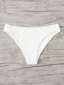 Swim Basics Summer Beach Solid Swimming Panty - White - View 6