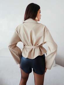Maju Mazalli Women Trench Coats,Graduation,Teacher,Back To School In Fall/Winter - Apricot - View 3