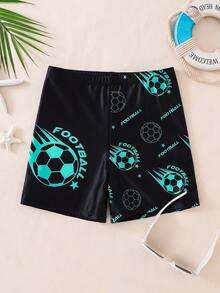 SHEIN Casual Versatile Spherical Pattern Swim Trunks For Boys (Large) - Multicolor - View 1
