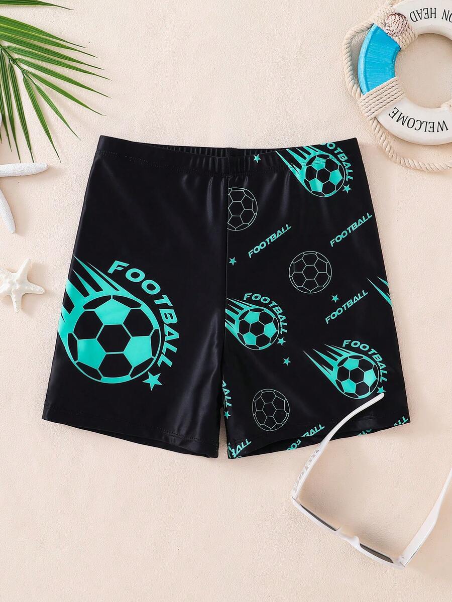 SHEIN Casual Versatile Spherical Pattern Swim Trunks For Boys (Large) - Multicolor - View 1