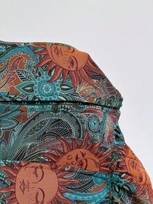 Soleia Women's Halter Tie All-Over Print Sexy Boho Versatile Casual Daily Vacation Beach Teal Summer Gold Girly Holiday Night Music Festival,No Chest Padding - Multicolor - View 6