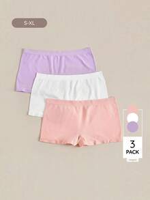 Bralution 3pcs/Pack Multicolor High Stretch Comfortable Minimalist Women Briefs For Daily Wear - Multicolor - View 2