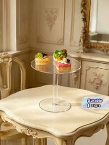 Transparent Acrylic Cake Stand, Detachable For Wedding Celebration, Birthday Cake Stand, Wedding Dessert Display Stand - Clear - View 1