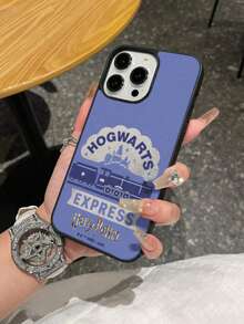 HARRY POTTER X SHEIN Fashion Harry Potter Magic Castle Express Train Phone Case, Retro Vintage Cloud Star Element Shockproof Anti-Drop Protective Cover Compatible With IPhone 13/14/15/15Pro/16/16Pro/17Pro - Multicolor - View 9