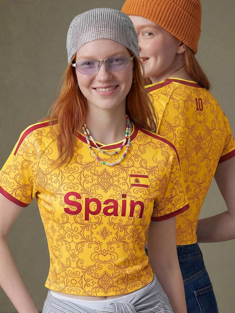 Elnivra 2026 Football World Cup Spain Soccer Jersey Style Women's