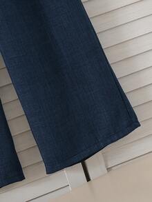 SHEIN Elladie kids 女童春夏新款休閒通勤兩件套，精緻刺繡V領無袖鏤空燒花寬鬆背心上衣，搭配收腰編織雙色斜紋寬鬆長褲，適合日常休閒出遊 - 白色 - 查看 8