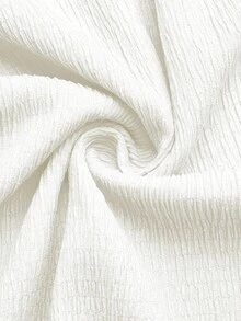 Sweetra Conjunto de 2 piezas de pantalones largos para mujer talla grande, negro + amarillo, tela texturizada con efecto burbuja y arrugas, sin elasticidad, versátil para el día a día, elegante minimalista casual, cintura ceñida, pantalones deportivos casuales de pierna ancha recta que estilizan, para uso diario - Blanco y Negro - Ver 14