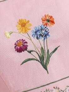 SHEIN MOD 春夏新款大尺碼女款印花波西米亞風洋裝，適合度假、浪漫夏季穿搭、女款度假裝、女款沙灘裝、女款西式風格服飾、女款印花洋裝 - 粉色 - 查看 4
