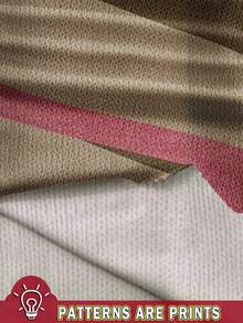 EMERY ROSE Casual Asymmetrical Colorful Striped Off-Shoulder Sweater For Women, Suitable For Autumn/Winter - Multicolor - View 5