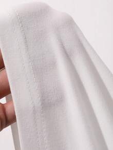 DAZY Summer Sexy Solid Color Cowl Neck Backless Halter Top - White - View 9
